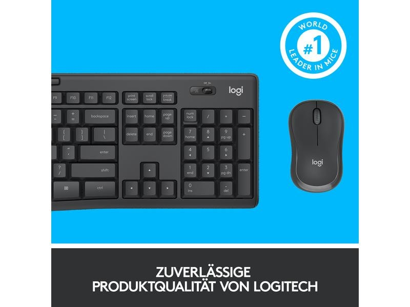 Logitech Tastatur-Maus-Set MK295 Graphite PAN