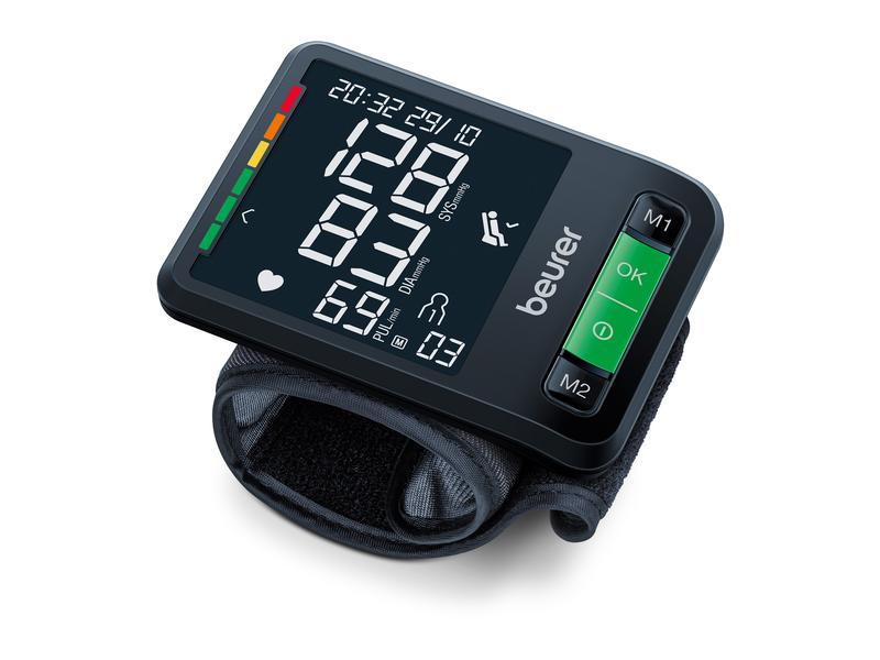 Beurer Blutdruckmessgerät BC 87, Touchscreen: Nein, Messpunkt: Handgelenk, Betriebsart: Batteriebetrieb, Umfang min.: 13.5 cm, Umfang max.: 21.5 cm, App kompatibel: Ja