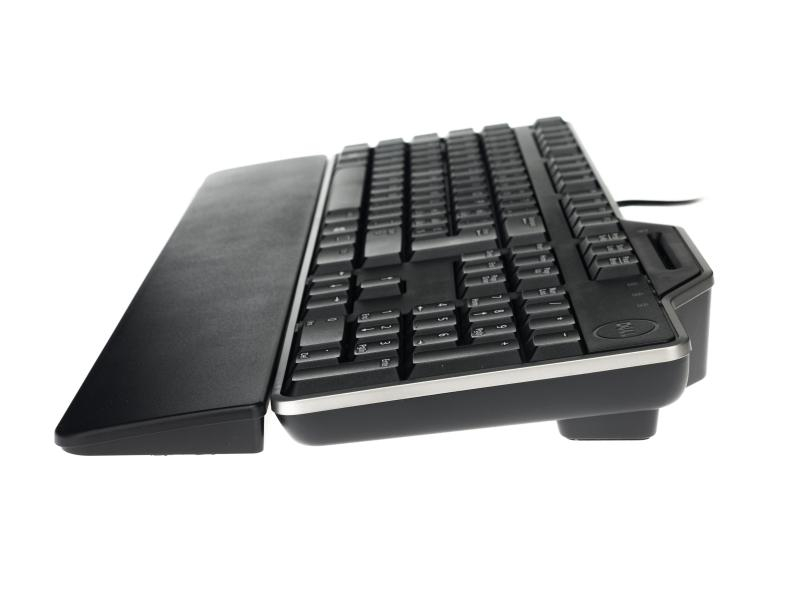 German (QWERTZ) Dell KB-813 Smartcard Reader USB Keyboard Black