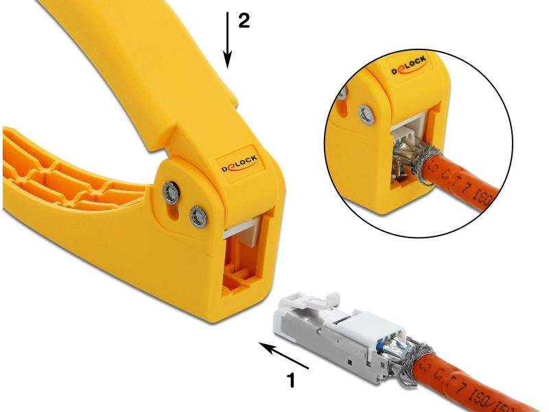 Delock Crimpzange Parallelzange für feldkonfektionierbare RJ-45