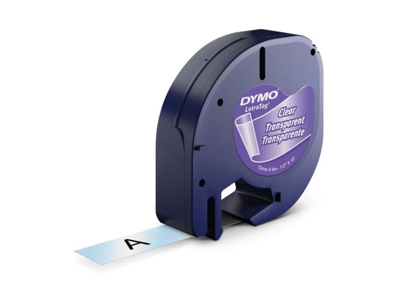 DYMO Schriftband LetraTag 12mmx4m S0721530 schwarz/transparent