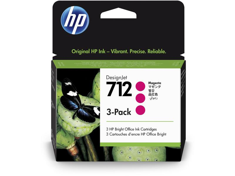 HP Tintenpatrone 712 magenta 3ED78A DesignJet T230/250/630 3 Stück