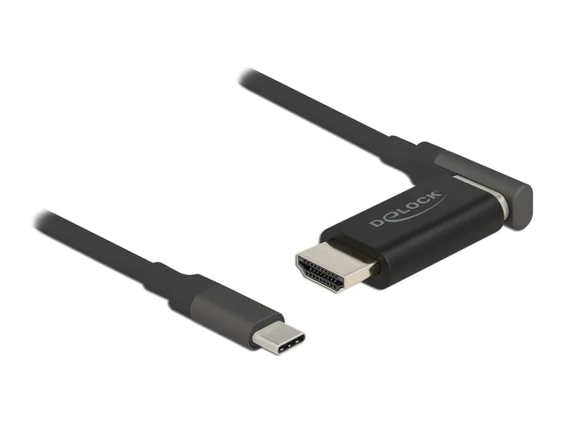 Delock Adapterkabel Magnetisch USB Type-C - HDMI-A 4K 60Hz, 1.20 m, Kabeltyp: Adapterkabel, Videoanschluss Seite A: USB Type-C, Videoanschluss Seite B: HDMI-A