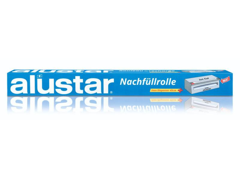 Alustar Alufolie 45 cm Nachfüllrolle zu Edelstahldispenser, Breite: 45 cm, Länge: 70 m