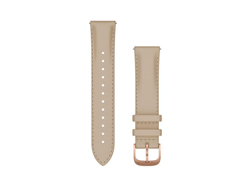 GARMIN Schnellwechsel-Armband 20 mm, Leder, Farbe: Gold, Beige