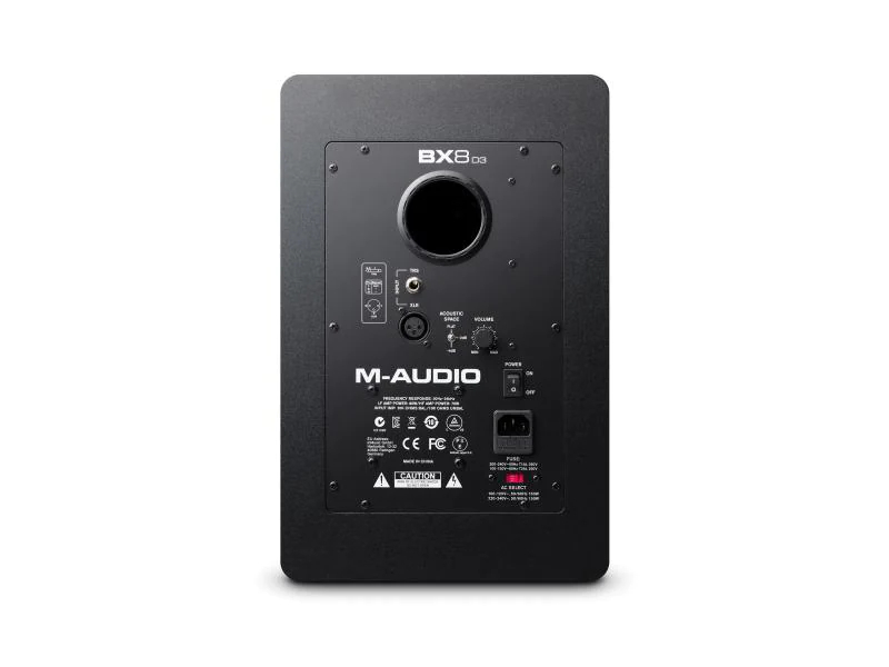 M-Audio BX8 D3, Stück, Monitor Typ: Nearfield Monitor, Lautsprecher Wege: 2-Wege, Lautsprecher Kategorie: Aktiv, 2-Wege Nahfeld 8" Referenz-Studiomonitor