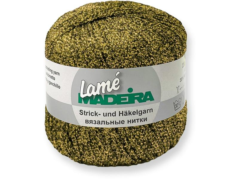 Madeira Häkel- und Strickgarn Lamé 25 g, 175 m, Gold, Farbe: Gold, Garn-Art: Häkel- und Strickgarn, Unterfaden: Nein, Set: Nein