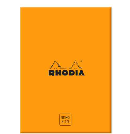 RHODIA Memoblock No. 13, 115 x 160 mm, kariert, orange