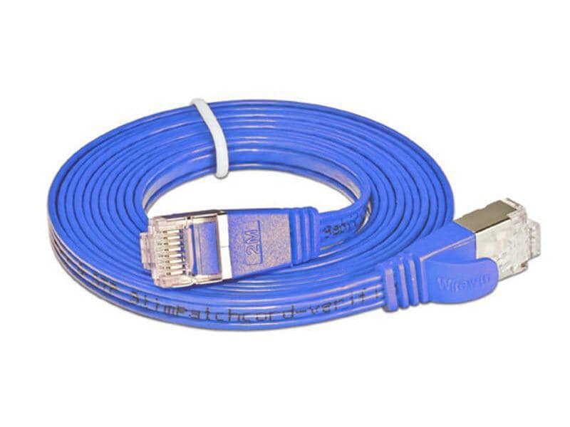 Wirewin Slimpatchkabel Cat 6, STP, 15 m, Blau, Farbe: Blau, Form: Flach, Zusatzfunktionen: Mit Klinkenschutz, Längenaufdruck auf Stecker, Länge: 15 m, Anschlüsse LAN: RJ45 - RJ45, Produkttyp: Slimpatchkabel