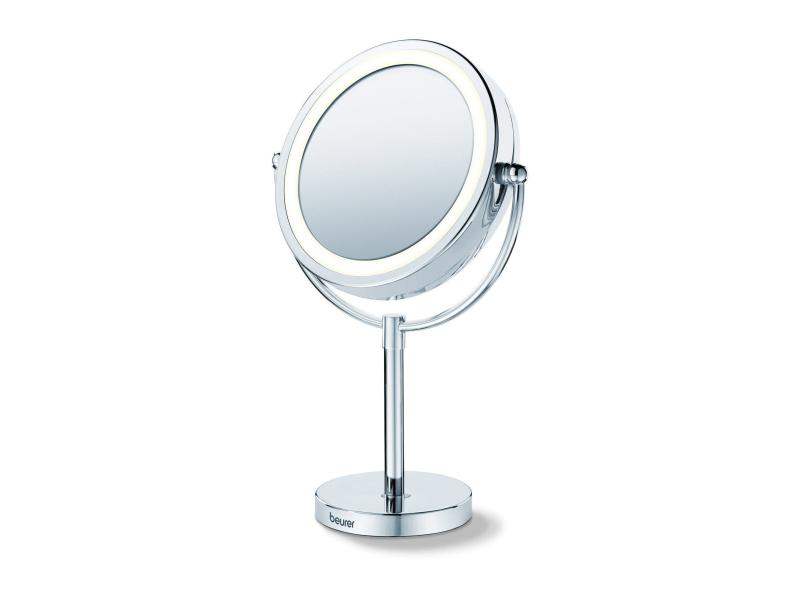 Beurer Kosmetikspiegel BS69 Silber, Beleuchtung, Vergrösserung: 5 ×, Farbe: Silber, Form: Rund