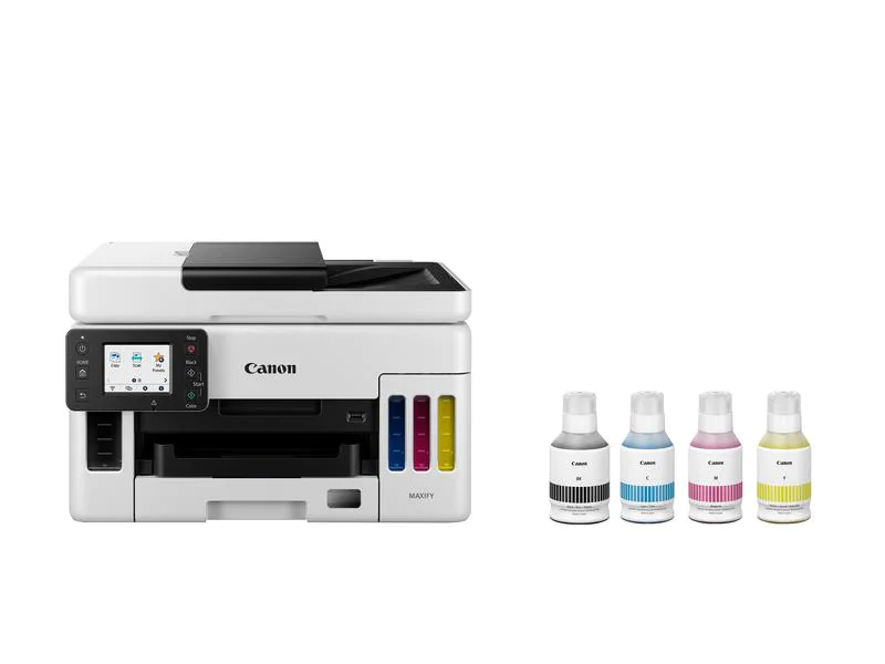 Canon Multifunktionsdrucker MAXIFY GX6050, Druckertyp: Farbig, Drucktechnik: Tintenstrahl, Total Fassungsvermögen Papierzuführungen: 350 Seiten, Mobildruck: Ja, Anzahl Papierzuführungen (maximal): 2, Druckgeschwindigkeit (farbig): 15.5 ppm