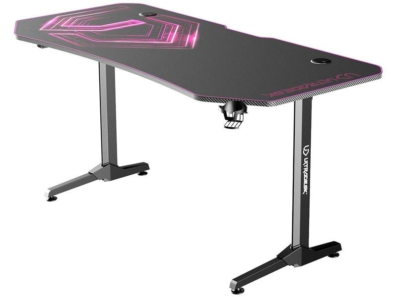 Ultradesk Gaming Tisch Frag XXL Pink, Beleuchtung: Nein, Höhenverstellbar: Nein, Detailfarbe: Pink, Material: Stahl