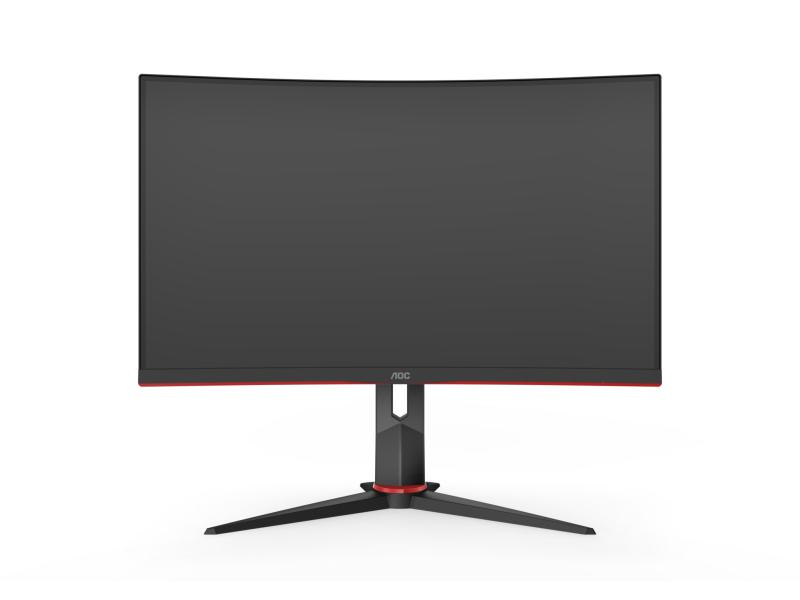 AOC Monitor C27G2ZU/BK, 27 Zoll LED, 1920 x 1080 Pixel Full HD, 16:9, HDMI USB, Schwarz/Rot