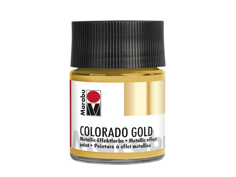 Marabu Metallic-Farbe Colorado Gold 50 ml Gold, Art: Metallic-Farbe, Farbe: Gold, Verpackungseinheit: 1 Stück, Schnelltrocknend und wischfest