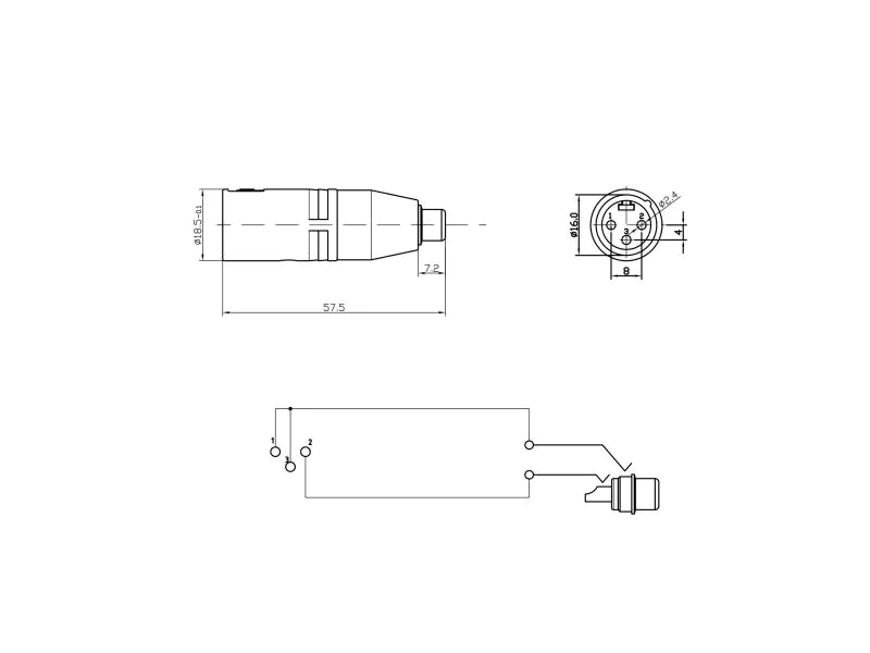 Bemero Audio-Adapter BA1202 XLR 3 Pole male - Cinch, Kabeltyp: Einfacher Adapter, Audioanschluss Seite A: XLR 3 Pole, male, Audioanschluss Seite B: Cinch, Audiokanäle: Mono