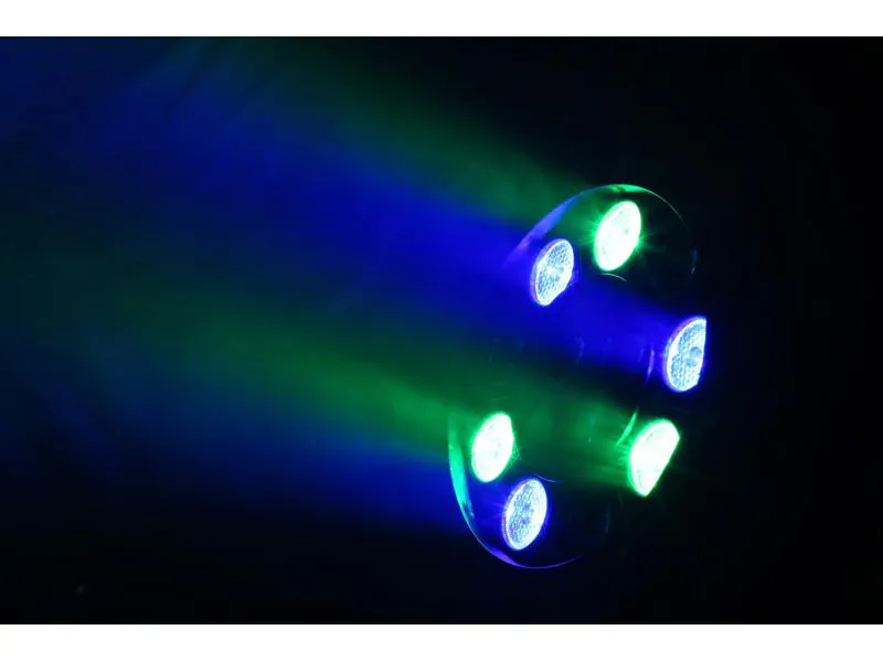 MAX Scheinwerfer PartyPar, Typ: Flat PAR Scheinwerfer, Leuchtmittel: LED, Ausstattung: DMX-fähig