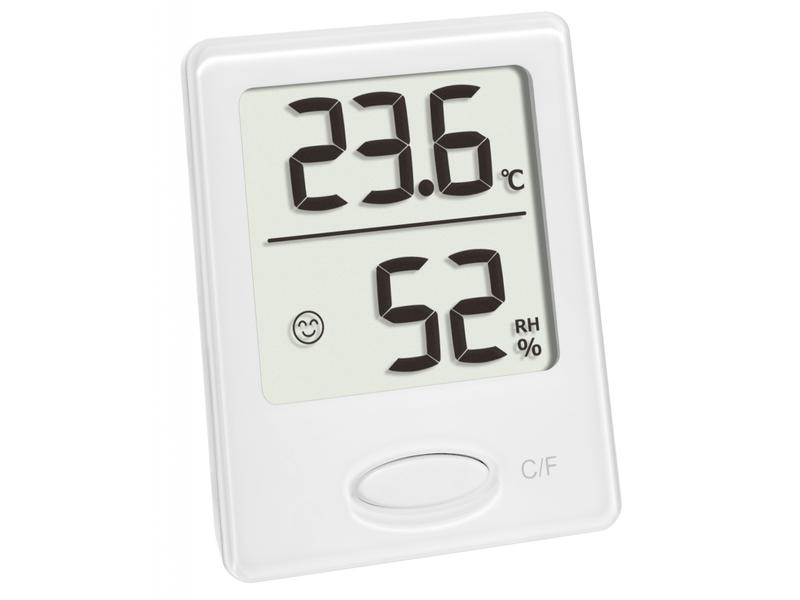 TFA Dostmann Thermo-/Hygrometer Digital Weiss, Detailfarbe: Weiss, Anwendungsbereich: Temperatur-/Feuchtemessung, Typ: Thermo-/Hygrometer