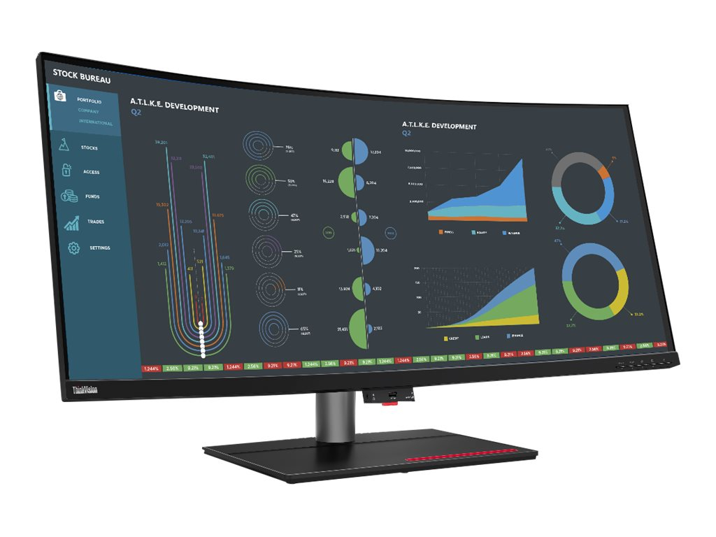 Lenovo ThinkVision P40w, 39.7", WUHD 5120 x 2160, 21:9, IPS, 300nits, 1x HDMI + DP + 2x Thunderbolt, Daisy Chain Capable