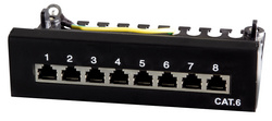 LogiLink Desktop Patch Panel Kat. 6, geschirmt, 8 Port, sw