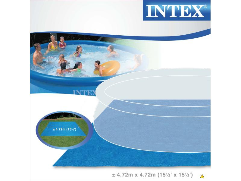 Intex Pool-Bodenplane, Breite: 457 cm, Länge: 457 cm, Farbe: Blau