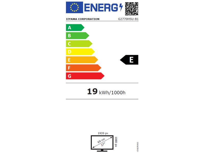 iiyama Monitor G-MASTER G2770HSU-B1, Bildschirmdiagonale: 27 ", Auflösung: 1920 x 1080 (Full HD), Anschlüsse: DisplayPort, HDMI, Anwendungsbereich: Gaming, Ergonomie: Neigbar, Curved: Nein