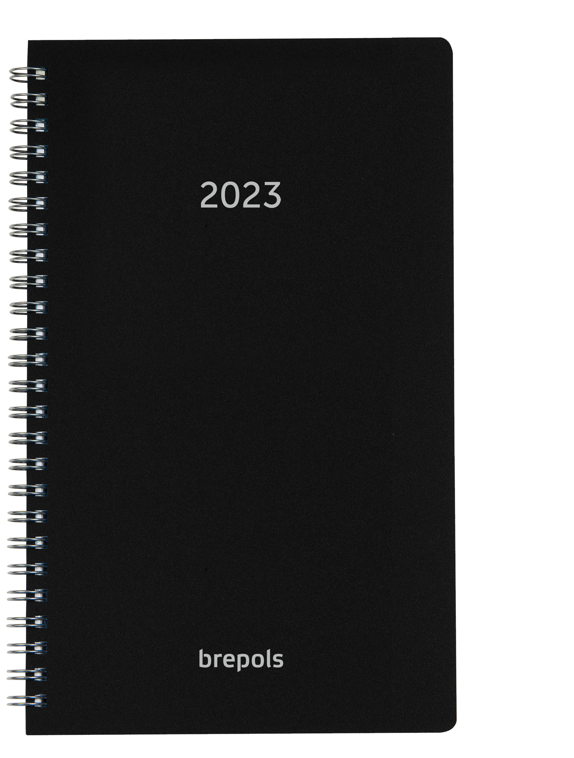 BREPOLS Agenda Building Polyprop 2023 26.3.0110 schwarz, 1T/S, 10.5x17cm