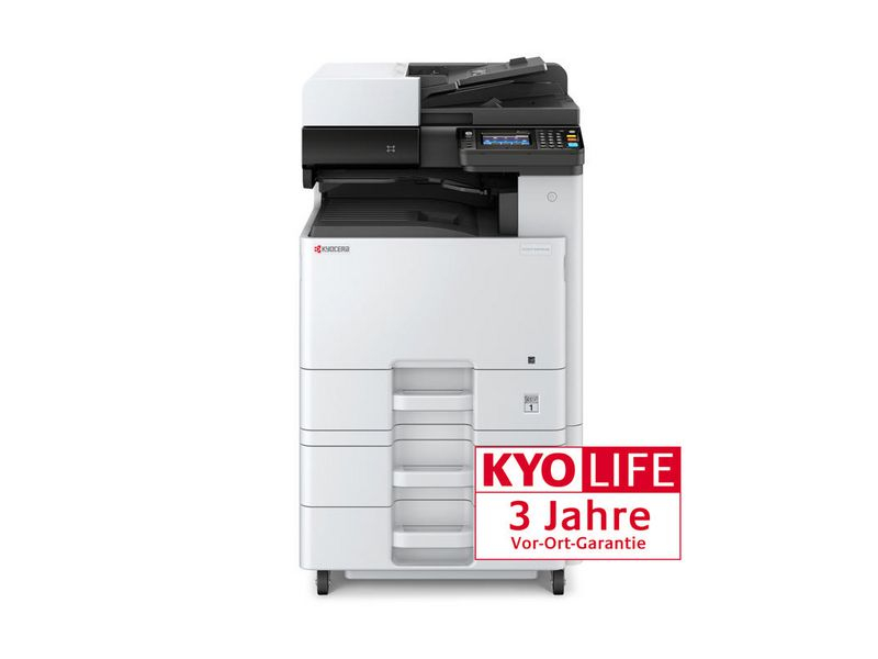 Kyocera MFP M8124cidn/KL3 inkl. PF-471, Farblaser Drucker, A3, 24 Seiten pro Minute, Drucken, Duplex