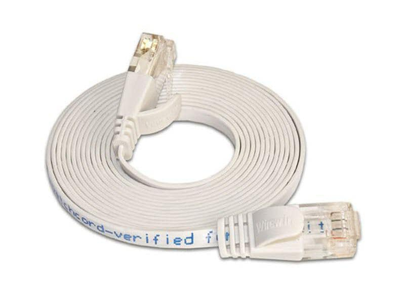 Wirewin Slimpatchkabel Cat 6, UTP, 10 cm, Weiss Weiss, Farbe: Weiss, Form: Flach, Zusatzfunktionen: Mit Klinkenschutz, Längenaufdruck auf Stecker, Länge: 0.1 m, Anschlüsse LAN: RJ45 - RJ45, Produkttyp: Slimpatchkabel