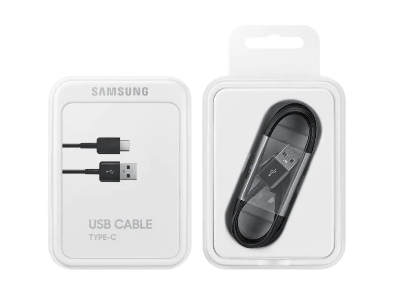 Samsung USB-Kabel USB A - USB C 1.5 m, Kabeltyp: Daten- und Ladekabel, Farbe: Schwarz, USB Standard: 2.0 (480 Mbps), Länge: 1.5 m, USB Anschluss 2 (Endgerät): USB C, Geschlecht Anschluss 2 (Endgerät): Male (Stecker)