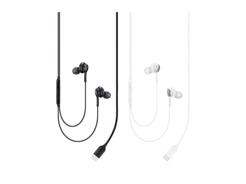 Samsung USB Type-C In-Ear-Kopfhörer EO-IC100, Verbindungsmöglichkeiten: USB Typ-C, Farbe: Weiss, Impedanz: 32 ?, Kopfhörer Trageform: In-Ear, Kopfhörer Bauform: Halboffen, Einsatzbereich: Lifestyle, Kopfhörer Ausstattung: Inline-Fernbedienung; Anruf-