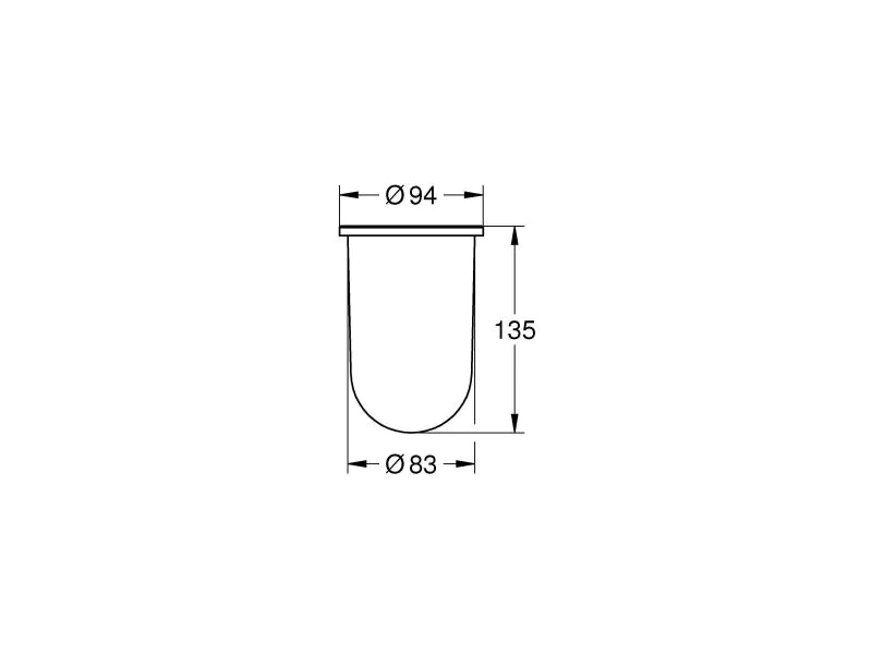 GROHE Glas für Essentials Toilettengarnitur daVinci satin weiss, Befestigung: Keine, Detailfarbe: Weiss, Wandmontage: Nein, Utensilienhalter Typ: Zahnbürstenhalter, Detailmaterial: Glas, Grundmaterial: Glas