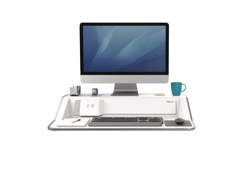 FELLOWES Lotus DX Sitz-Steh Workstation 8091501 weiss