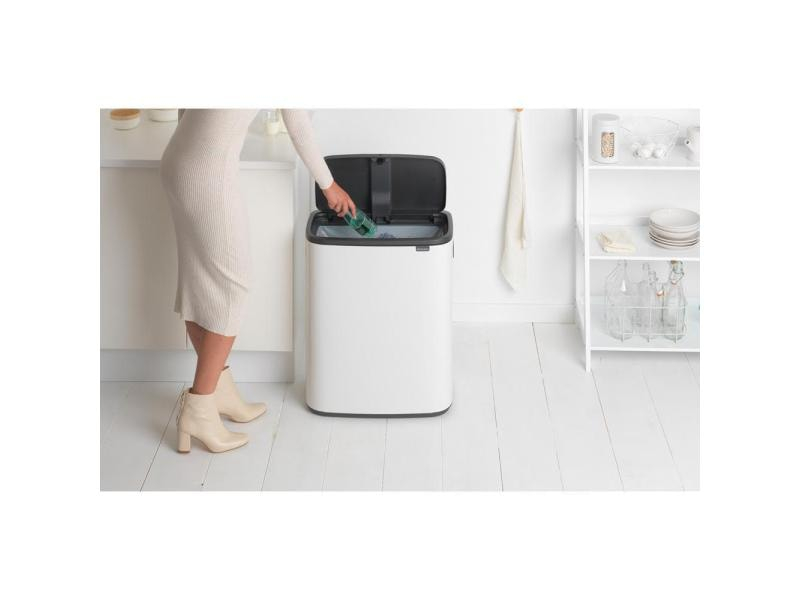 Brabantia Recyclingbehälter Bo Touch Bin 60 Liter, Weiss