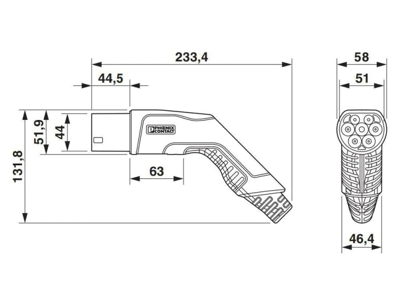 Phoenix Contact Ladekabel für Elektroauto Typ 2 (26.6kW) 4m, Kabellänge: 4 m, Ladeleistung: 26.6 kW, Anschluss Seite B: Typ 2, Anschluss Seite A: Typ 2