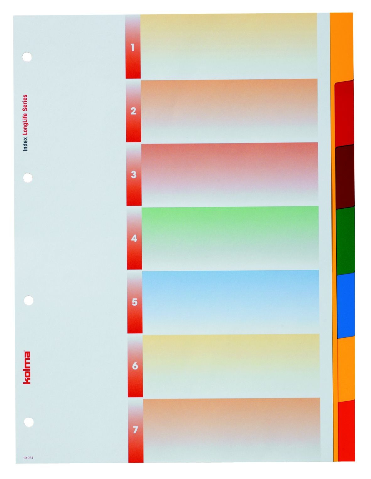 KOLMA Register PVC A4 19.074.20 7-teilig