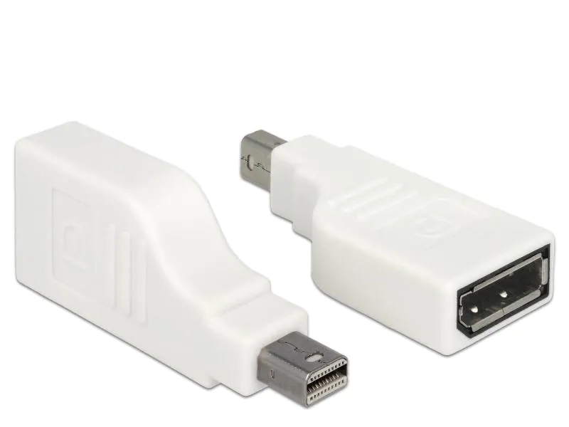 DeLock Adapter mini DP 1.2 m - DP f, 4K, 90° gedreht, Wess, Typ: Adapter, Videoanschluss Seite A: Mini-DisplayPort, Videoanschluss Seite B: DisplayPort