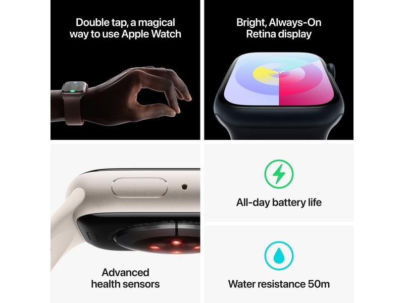 Apple Watch Series 9 45 mm Alu Mitternacht Loop