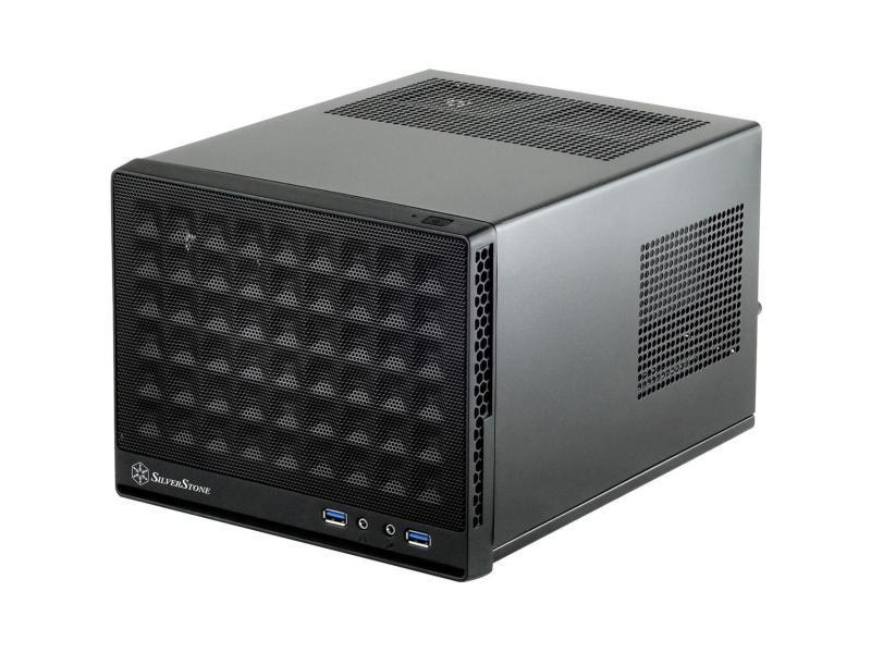 SilverStone PC Gehäuse SST-SG13B Kühlungstyp: Passiv, Farbe: Schwarz, Gehäuse Bauart: Mini-Tower, Cube, Unterstützte Mainboards: Mini-ITX