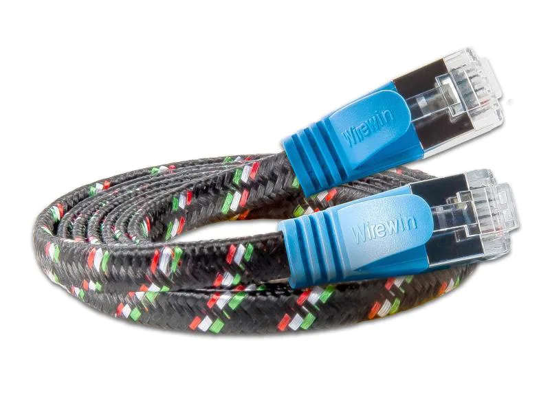 Wirewin Slimpatchkabel Cat 6, STP, 0.5 m, Blau, Farbe: Blau, Form: Flach, Zusatzfunktionen: Mit Klinkenschutz, Längenaufdruck auf Stecker, Länge: 0.5 m, Anschlüsse LAN: RJ45 - RJ45, Produkttyp: Slimpatchkabel