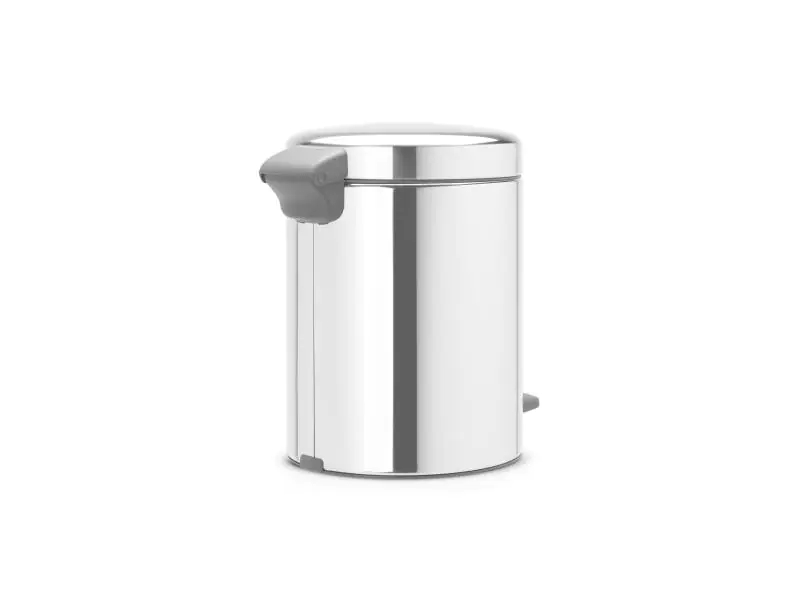 Brabantia Kosmetikeimer NewIcon 5 l, Brilliant Steel, Anzahl Behälter: 1, Breite: 205 mm, Farbe: Silber, Form: Rund, Material: null, Höhe: 291 mm