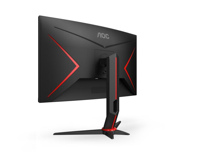 AOC Monitor C27G2ZU/BK, 27 Zoll LED, 1920 x 1080 Pixel Full HD, 16:9, HDMI USB, Schwarz/Rot