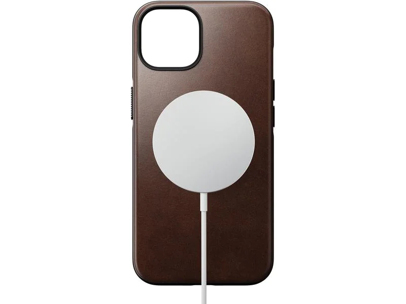 Nomad Back Cover Modern Leather Horween iPhone 14 Braun