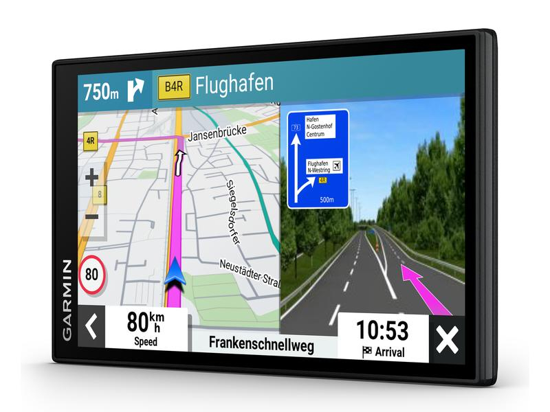 GARMIN Navigationsgerät DriveSmart 66 EU MT-S, GPS, Amazon Alexa, Funktionen: Live-Dienste, Sprachsteuerung, Bluetooth, Freisprechen, Point of Interest, Navigation, Anwendungsbereich: Auto, Kartenabdeckung: Europa, Kartenansicht: Topografisch, Kartenupda