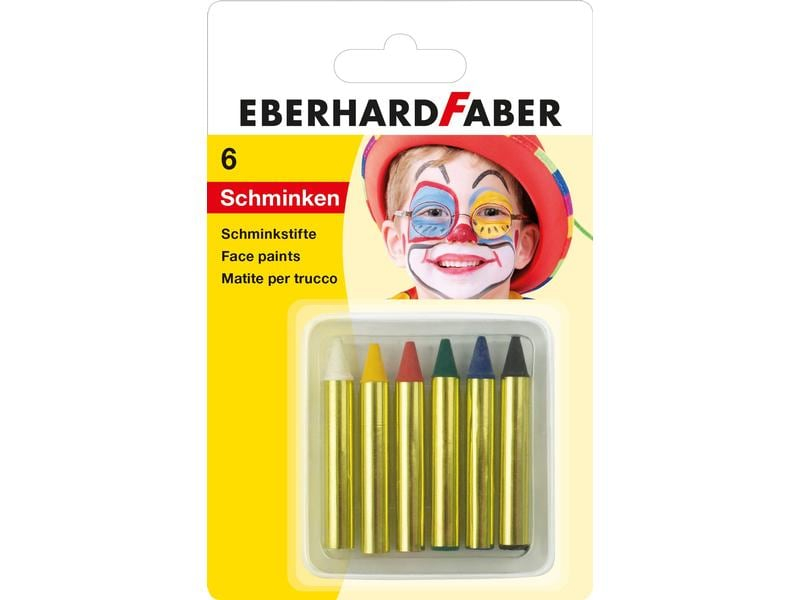 Eberhard Faber Schminkfarbe kurz 6 Stück, Set: Ja, Detailfarbe: Mehrfarbig, Produktart Styling: Schminke