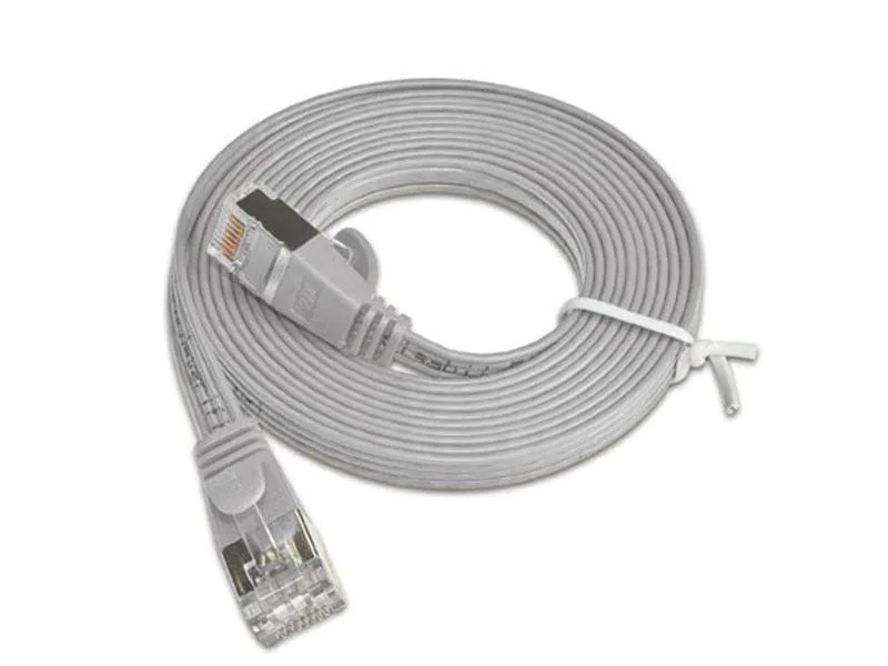 Wirewin Slimpatchkabel Cat 6, STP, 2 m, Grau, Farbe: Grau, Form: Flach, Zusatzfunktionen: Mit Klinkenschutz, Längenaufdruck auf Stecker, Länge: 2 m, Anschlüsse LAN: RJ45 - RJ45, Produkttyp: Slimpatchkabel