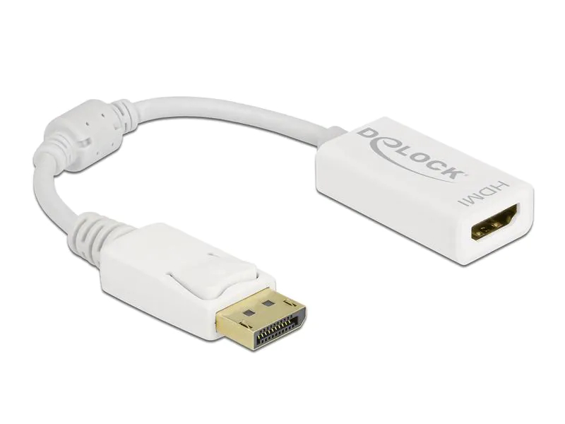 Delock Adapter Passiv DisplayPort - HDMI-A, Kabeltyp: Adapter, Videoanschluss Seite A: DisplayPort, Videoanschluss Seite B: HDMI-A