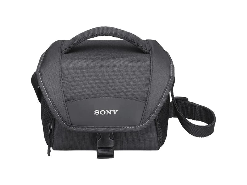 Sony Kamera-Tasche LCS-U11 Schwarz, Taschenart: Umhängetasche, Tragemöglichkeit: Trageriemen; Tragegriff, Farbe: Schwarz, Ausstattung: Zubehörfach, Bauform Kamera: DSLR, Anzahl Objektive: 2