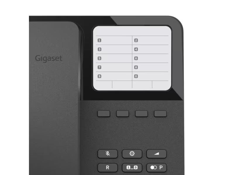 Gigaset Tischtelefon Desk 400 Schwarz, Detailfarbe: Schwarz, Funktionen Tischtelefone: Mikrofon Stummschaltung, Wandmontagefähig, Hörgerätekompatibel, Direktwahltasten