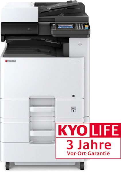 Kyocera Multifunktionsdrucker ECOSYS M8124CIDN/KL3 inkl. PF-470, Farblaser Drucker, A3, 24 Seiten pro Minute, Drucken, Scannen, Kopieren, Duplex