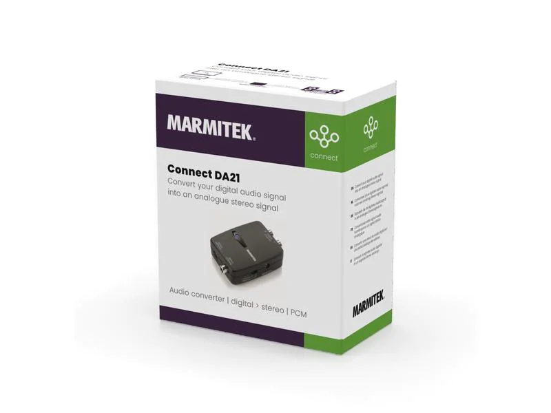 Marmitek Connect DA21, Audio Converter, Toslink/Koax zu Cinch Stereo